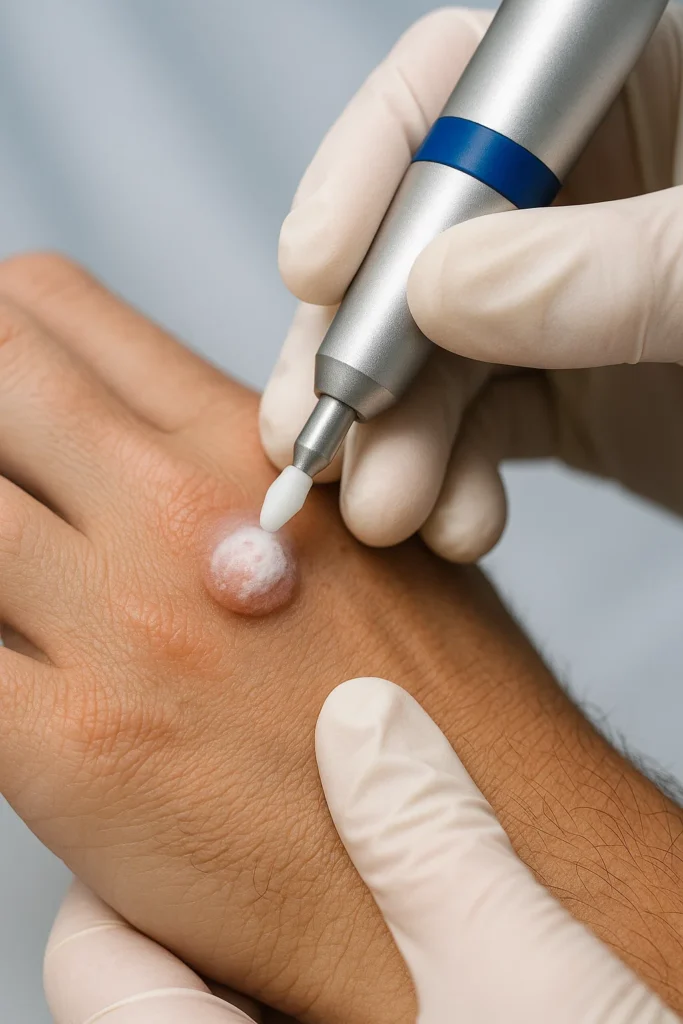 example of wart removal Greater London (Hammersmith and Fulham) using cryopen
