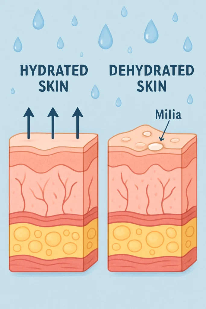The importance of hydration and milia production Greater London (Hammersmith and Fulham)