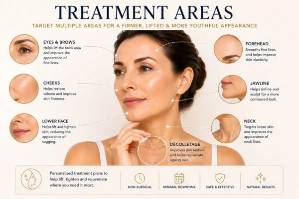 Areas of treatment for the ultimate lift tighten treatment Greater London (Hammersmith and Fulham)